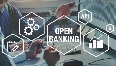 open banking concept diagram, api financial technology, fintech